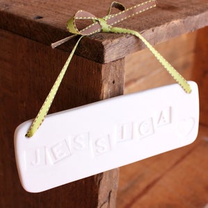 Image of Porcelain name plaque