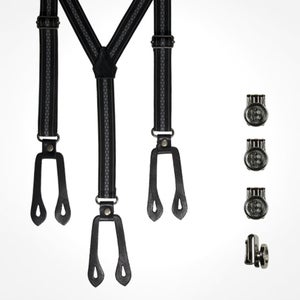 Image of taylor black grey suspenders hosenträger