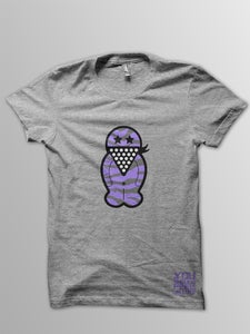 Image of Supastar YSFJ Classic Grey/Purple t-shirt with FREE UK DELIVERY - AS SEEN IN THE FIRE VIDEO!