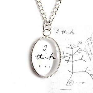 Image of I Think - Charles Darwin bicentenary Necklace