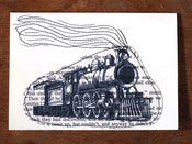 Image of Vintage train - handmade greeting card