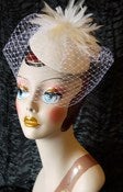 Image of Winter White Cocktail Hat