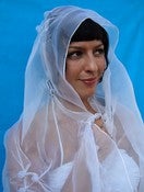 Image of Silk Organza Wedding Veil or Shawl