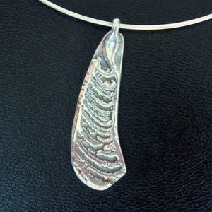 Image of PMC Jewelry - Feather Leaf Pendant Necklace