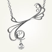 Image of Mayan Reef Necklace with White Topaz, Sterling Silver