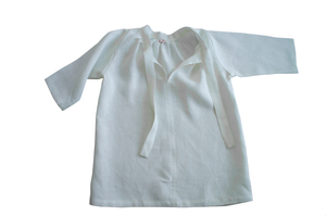 Image of White Tie Front Dress/Robe