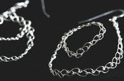 Image of Fine Silver Crochet Dangle Earrings- Clearance
