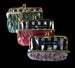 Image of gold leaf feuschia purse