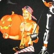 Image of FF Sexy Pin Up Guy Devil Dracula Cotton Fabric