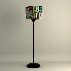 Image of CASSETTE TAPES FLOOR LAMP