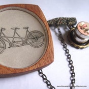 Image of Steampunk Fob-style LED Light Brooch (rounded square setting)