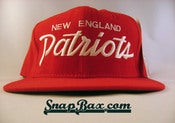 Image of VINTAGE NEW ENGLAND PATRIOTS SCRIPT SNAPBACK 