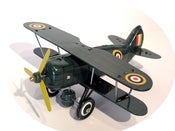 Image of Curtis biplane vintage tin toy