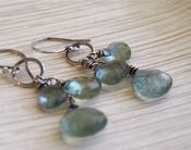 Image of Aquamarine cascade earrings