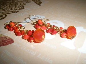 Image of Orange Twist Earrings