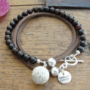 Image of Boho Wrap Bracelet - Garnet