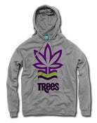 Image of TREES 4/20 Hooded Sweatshirt (grey/purple)