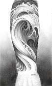 Image of "Water #1" forearm design.