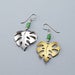 Image of Monstera Earrings (Gold Backed)