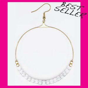 Image of CRYSTAL ICE SWAROVSKI HOOP