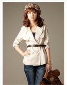 Image of Vogue fashion double-breasted short dust coat