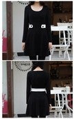 Image of Black and white stitching dress 