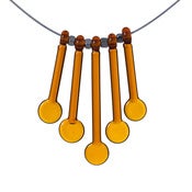Image of Medium Topaz Droplet Sticks 5 lampwork necklace