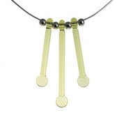 Image of Light Apple Green Drople Stick 3 lampwork necklace