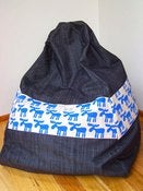 Image of Kids Beanbag - Blue Moose