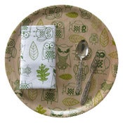 Image of Birchwood round tray {Night Owls}