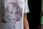 Image of Big Pink White T-Shirt, Pink Andy Warhol Print