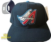 Image of Vintage California Angels Blue Retro Snapback Cap Hat 
