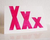 Image of Three kisses card - white