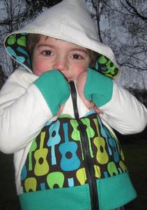 Image of Reversible Zippy Hoodie pattern UNISEX 18m/2T/3T/4T - PDF