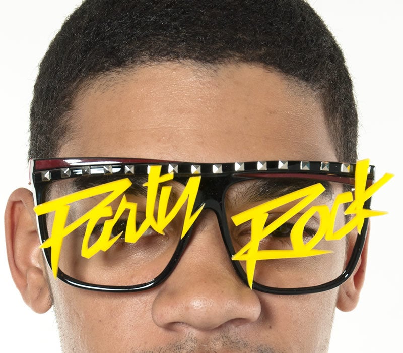 party rock glasses. Image of Party Rock Glasses