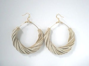 Image of Rebel Chic Hoop Earrings Neutrals