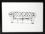Image of Hand printed Chesterfield print  