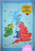 Image of GB Map Tea Towel by Dan Walters