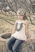 Image of Ruffled Lacey bib top/dress IVORY