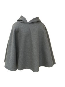 Image of Gray Sweatshirt Fleece Poncho