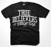 Image of TRUE BELIEVERS OF STRAIGHTEDGE T-SHIRT