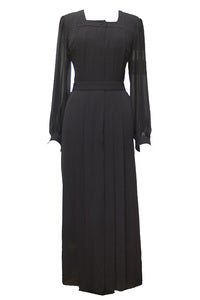 Image of Vintage 1980s Parigi Black Maxi Dress