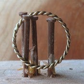 Image of Rustic brass twist stacking ring