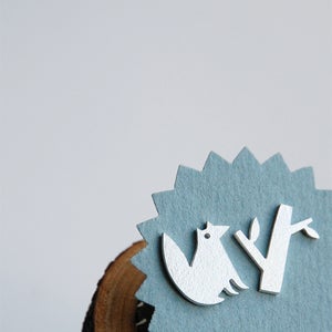 Image of tiny fox + forest earrings