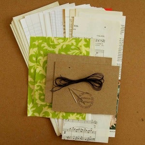 Image of Coptic Journal Kit without tutorial & needles (you choose fabric)