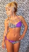 Image of Purple/Zebra Bandeau Bikini