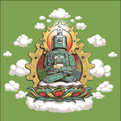 Image of Buddha Bot Shirt - Mens/Unisex Green