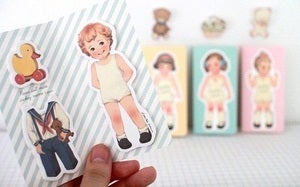 Image of Paper Doll Sticky Memo Notepad