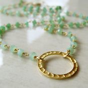 Image of amalfi necklace with chrysoprase