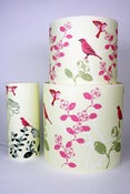 Image of 5" diameter yellow birds & blooms tubelight